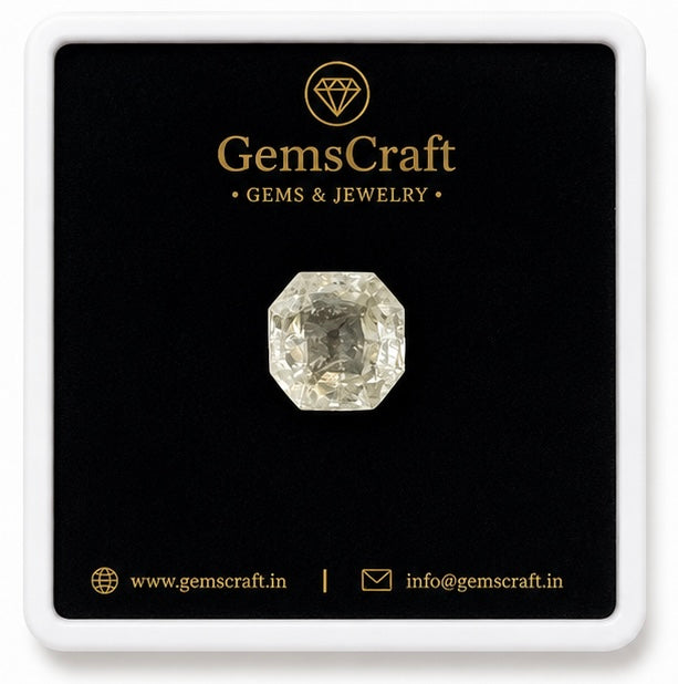 WHITE SAPPHIRE / 5.95CT (SRILANKA CEYLONE)